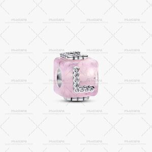 Pandora Pink Murano Glass Love Cube Charm